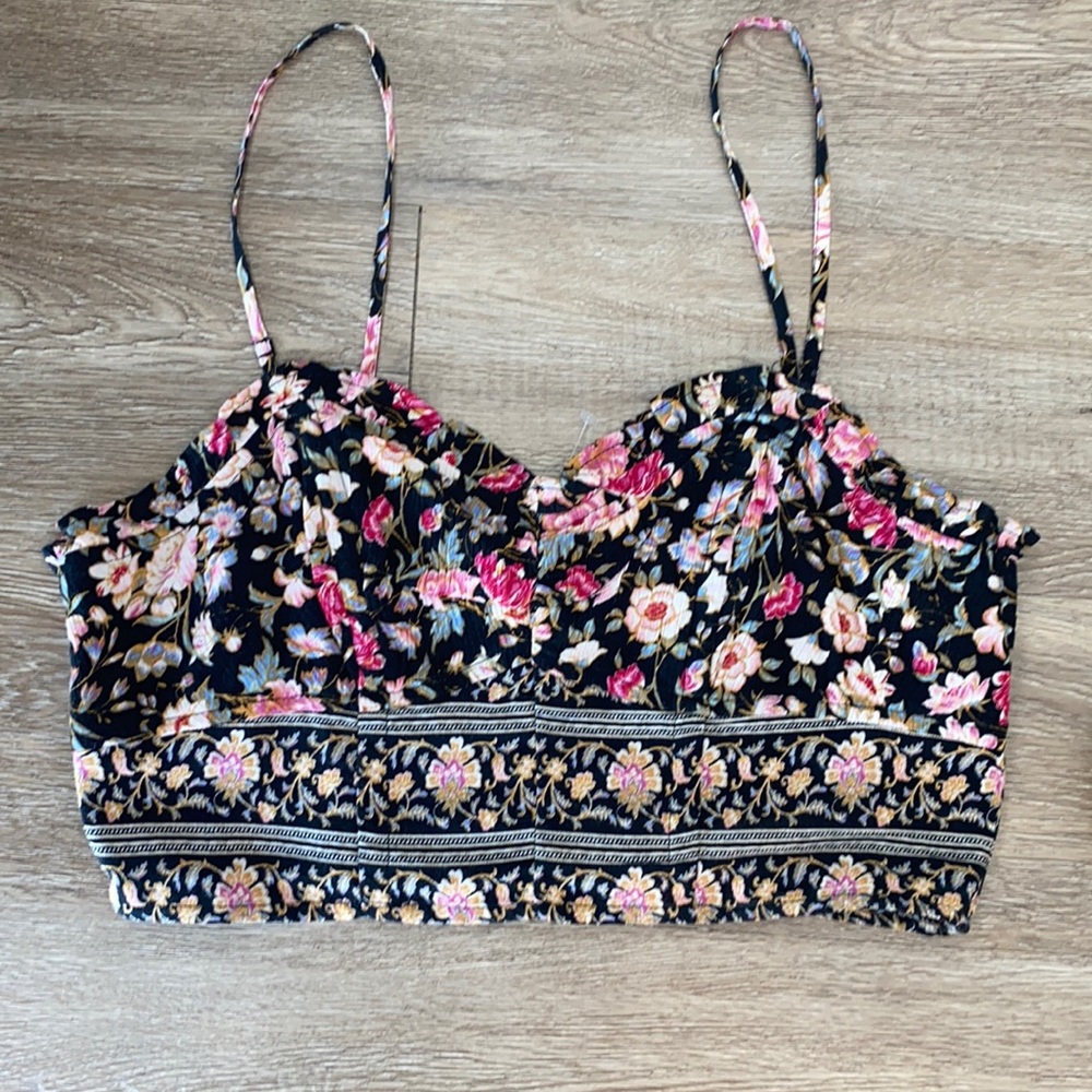 NWOT American Eagle Floral Crop Top